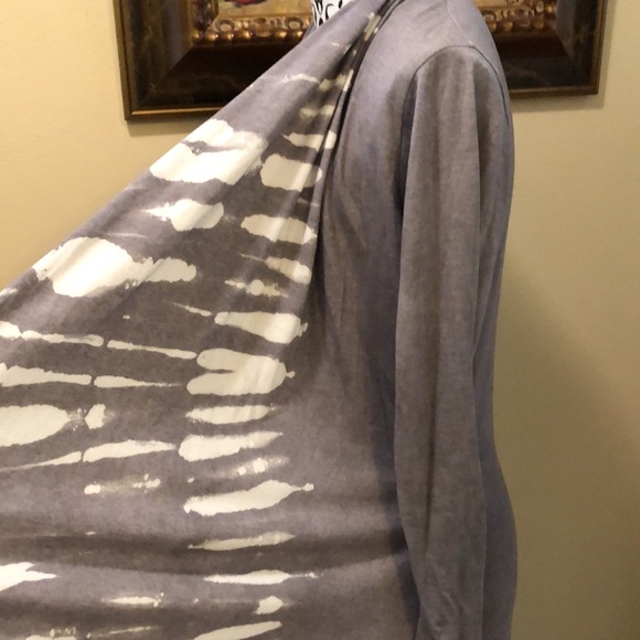 🦋Elan bohemian tie-dye scarf front long sleeved asymmetrical hem duster - Picture 5 of 9